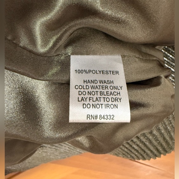 Rebecca Elliot Metallic Green Silver Bomber Jacket size SM excellent condition! - Picture 8 of 13